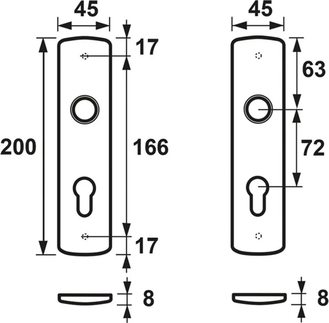 AXA 6210 Binnendeurschild Curve Klik PC72 - 2 Stuks - afbeelding 5 van 6