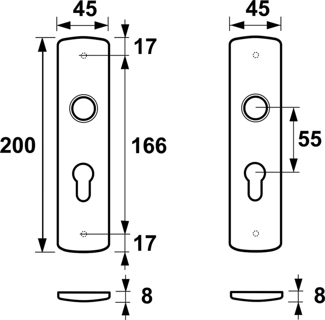 AXA 6210 Binnendeurschild Curve Klik 55mm - 1 Stuk - afbeelding 6 van 6