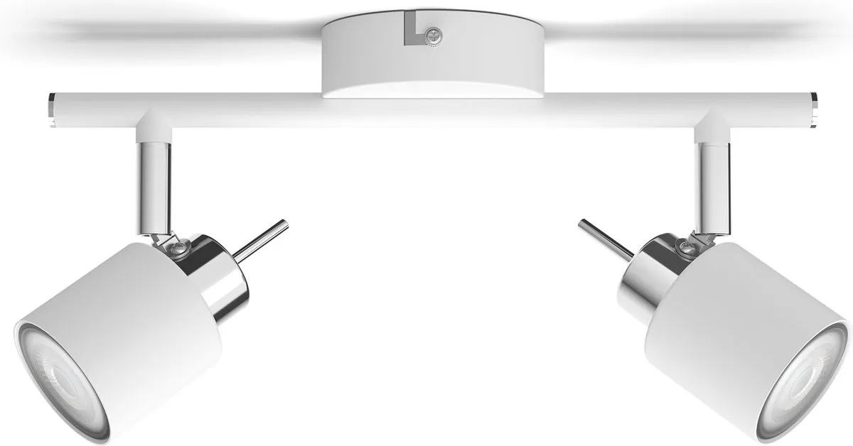 Philips Meranti Opbouwspot 2x GU10 Warmwit 4,8W - Wit