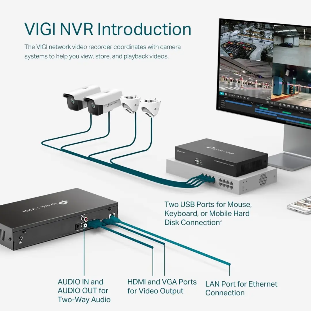 TP-Link VIGI NVR1008H NVR - 8 Kanalen - Zwart - afbeelding 6 van 6
