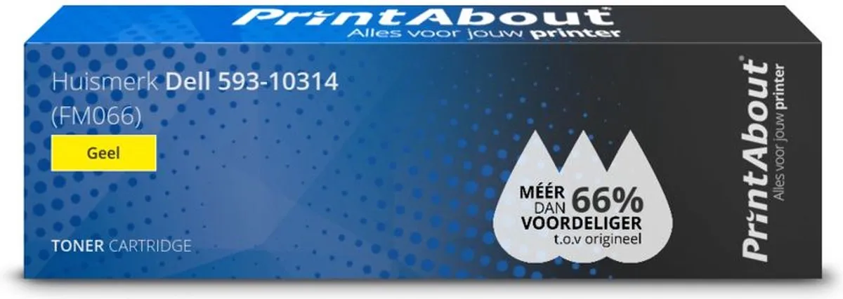 PrintAbout 593-10314-PA Toner Geel - 3.000 pagina's