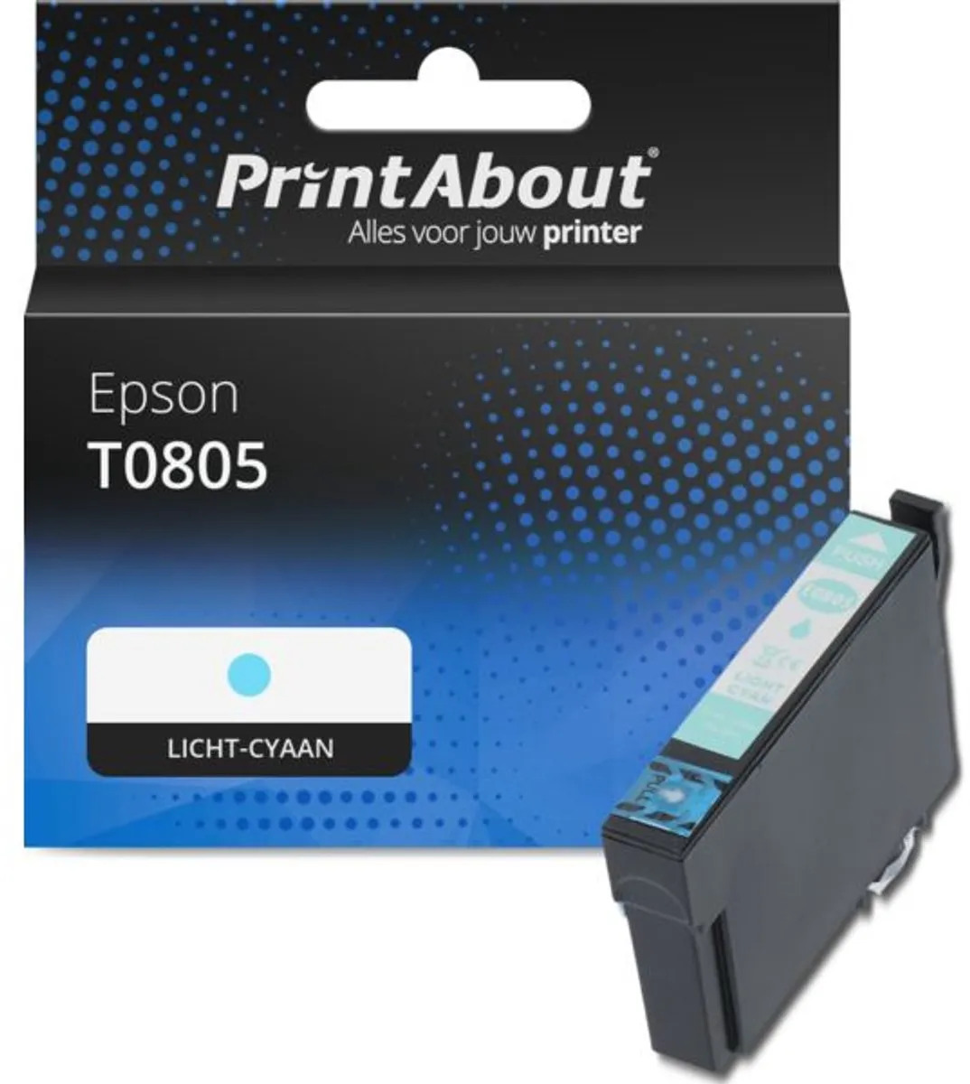 PrintAbout Epson T0805 Inktcartridge Licht-cyaan 13ml
