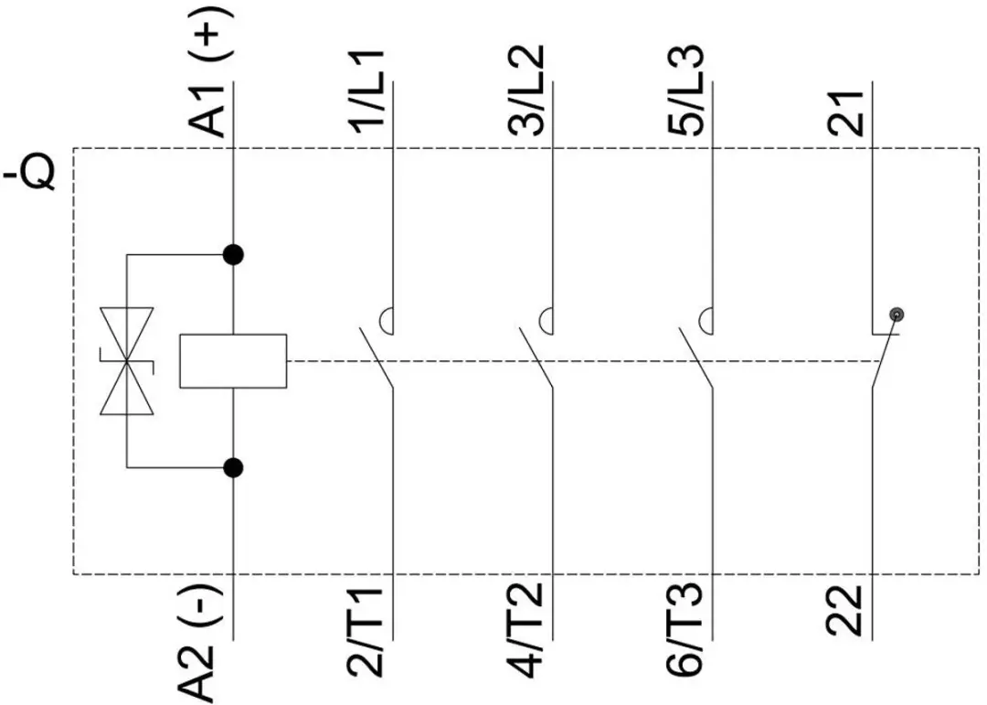 Siemens 3RT2016-2KB42 Vermogensbeveiliging 3x NO
