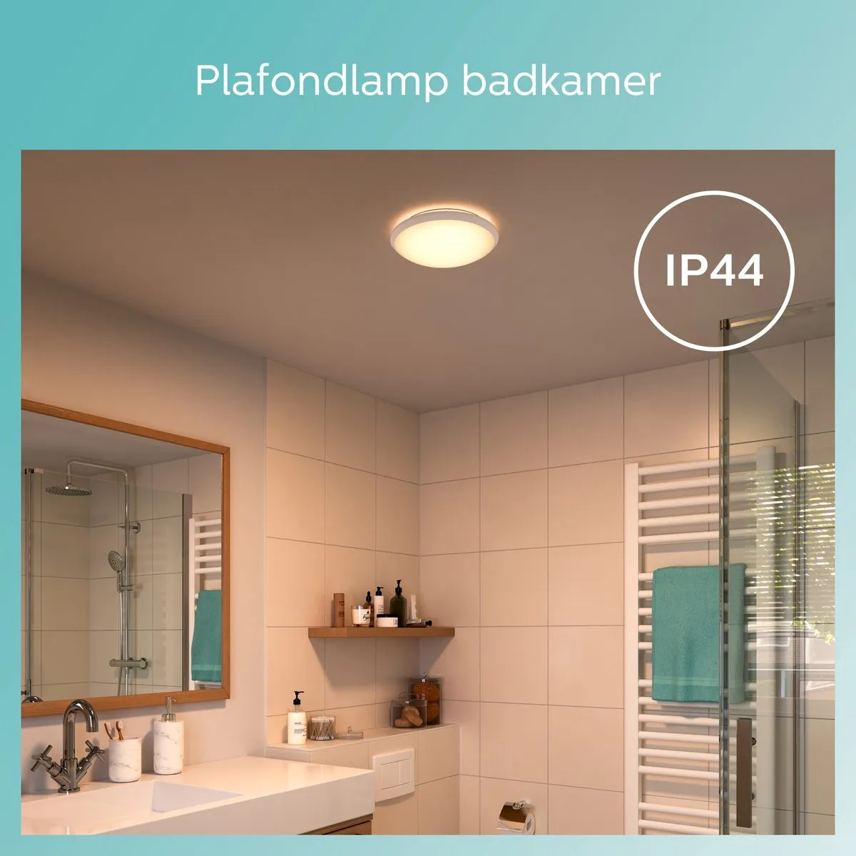 Philips LED Spray Badkamerplafonnière 17W - Ø34,7cm - Chroom