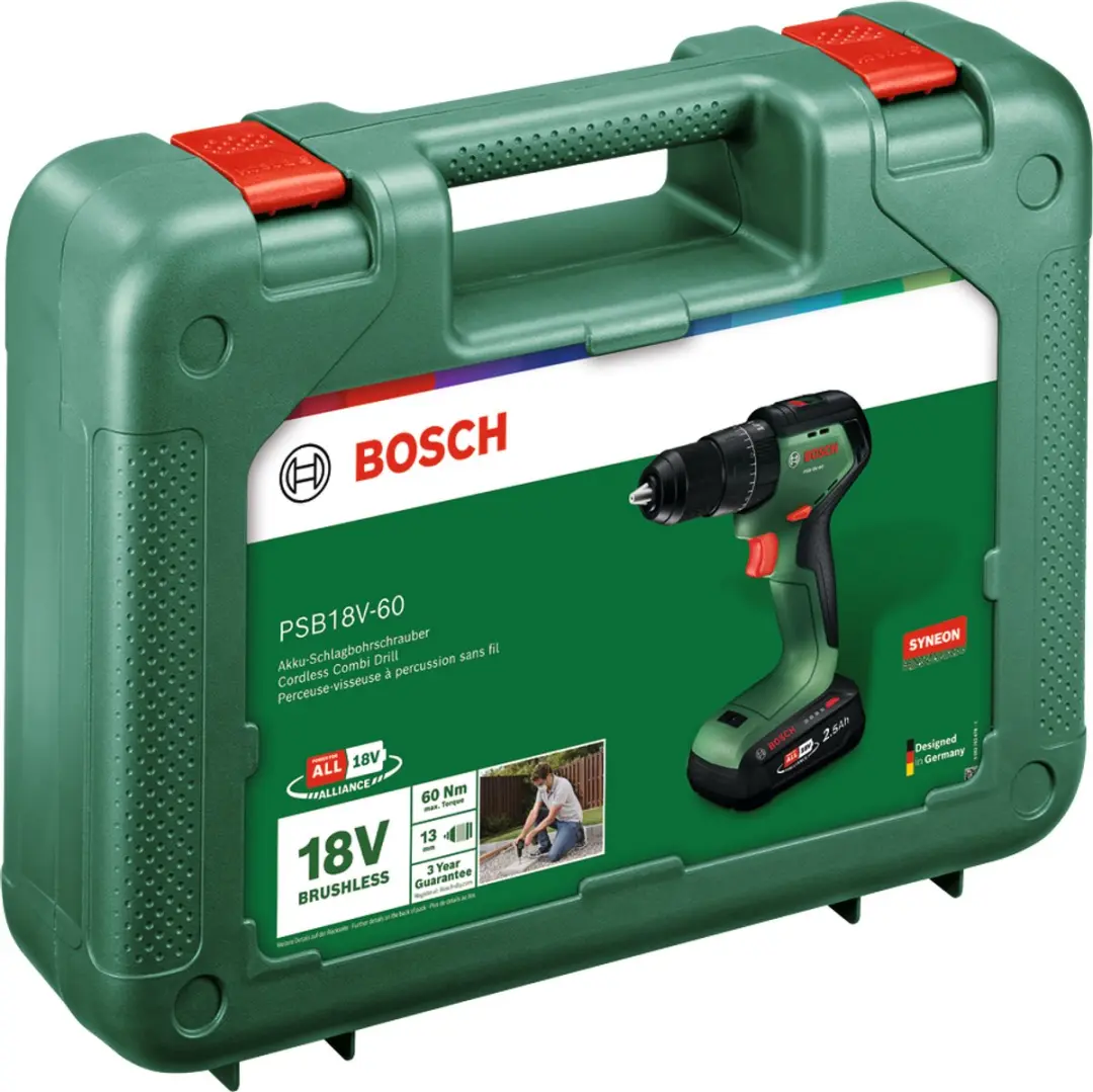 Bosch PSB18V-60 Accuboormachine - 2x 2,5Ah + Lader + Koffer - afbeelding 4 van 4