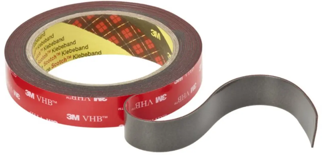 3M VHB hoogwaardige tape, dubbelzijdig klevend, zwart, 19 mm × 3 m