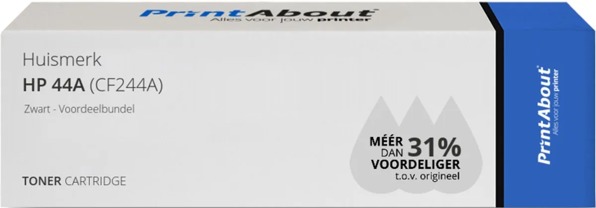 PrintAbout Toner CF244A-PA2 Zwart - 2.200 pagina's - 2-pack