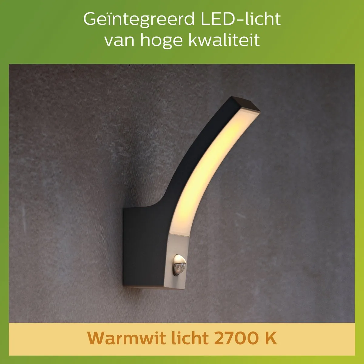 Philips Splay IR Wandlamp 12W 2700K Antraciet - afbeelding 6 van 6