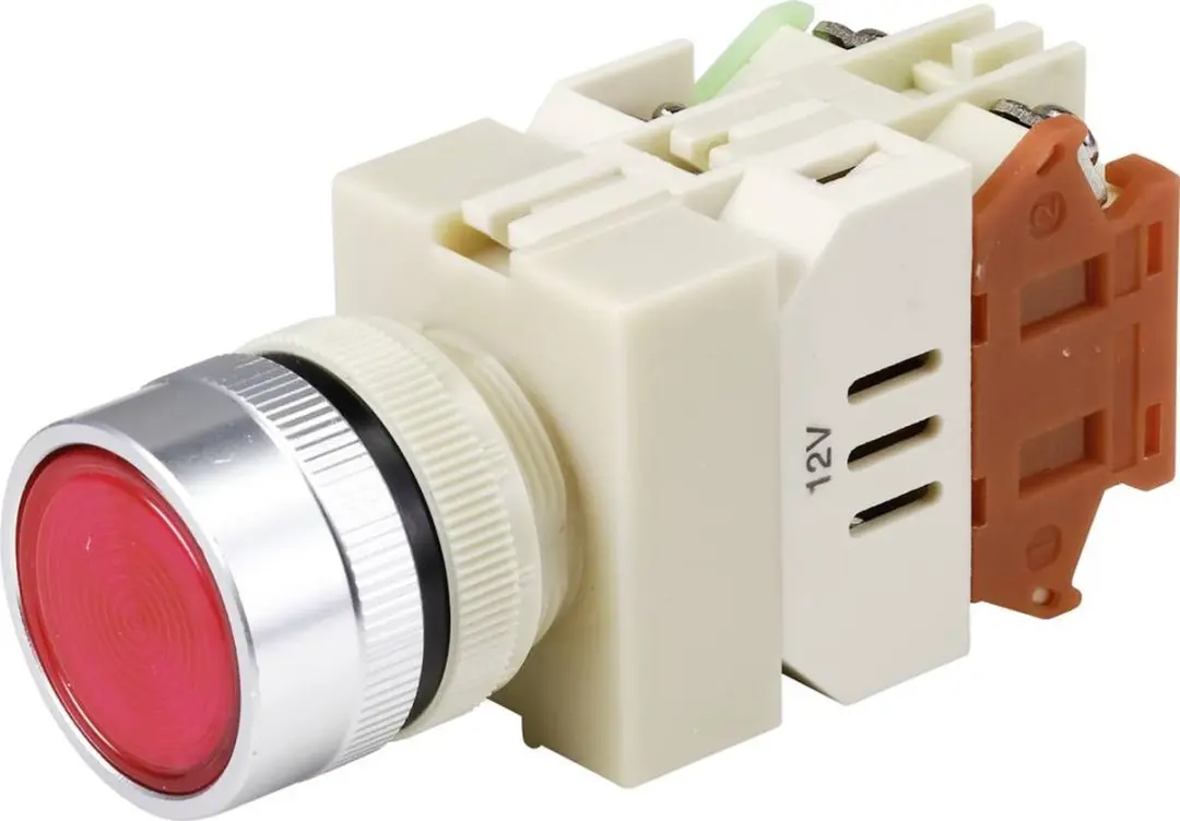 Tru Components TC-9219080 Druktoets 250V/AC 5A - Rood - Ø30mm