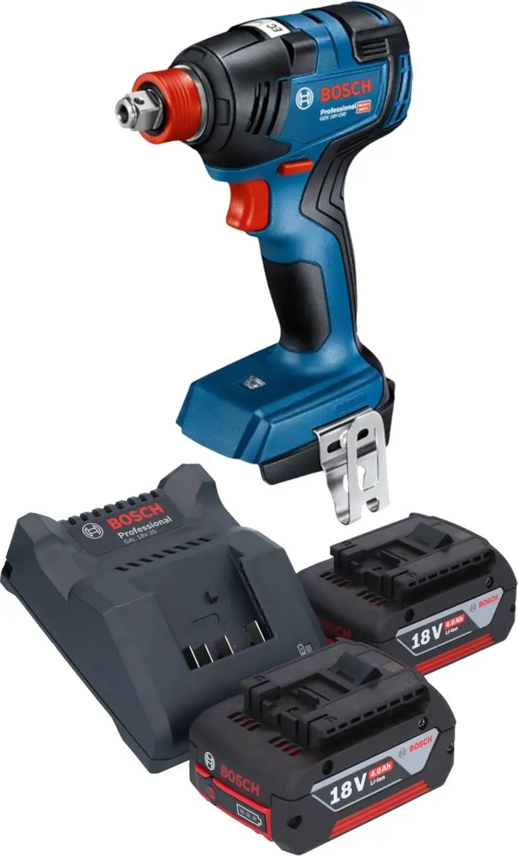 Bosch GDX 18V-200 Professionele accu-slagmoersleutel 18 V 200 Nm borstelloos + 2