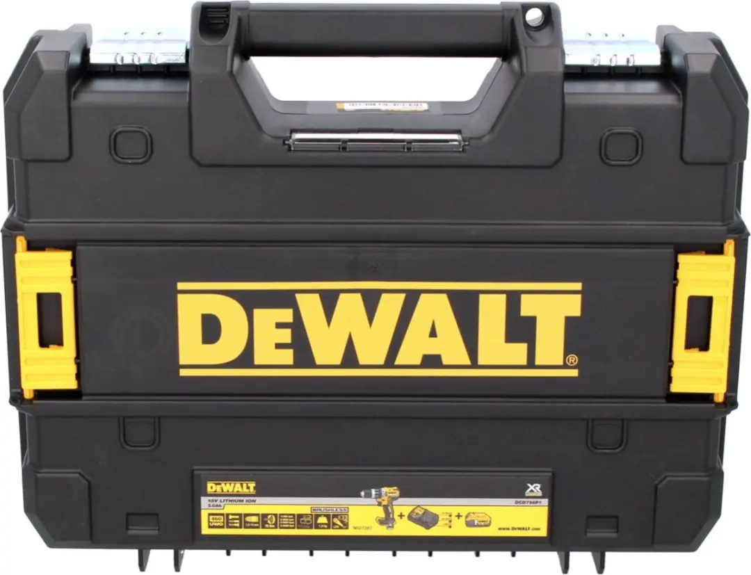 DeWalt DCD796P1 Klopboormachine 18V 70Nm Borstelloos - 2 Snelheden - 4 Accu's