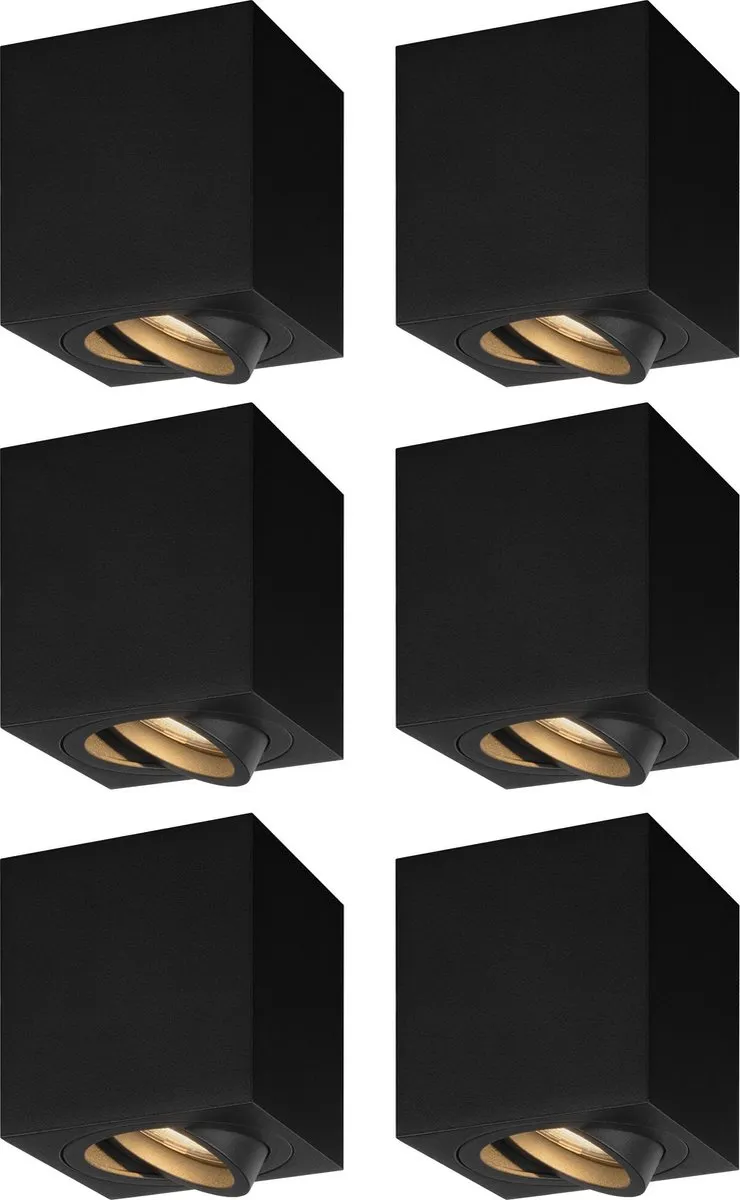 LEDVION 6x LED Opbouwspots 3W 2700K