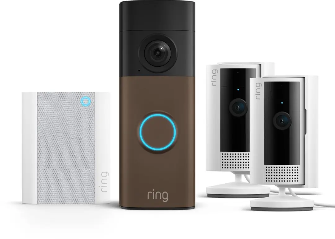 Ring Battery Video Doorbell 2K met Chime en 2-pack binnencamera op batterij
