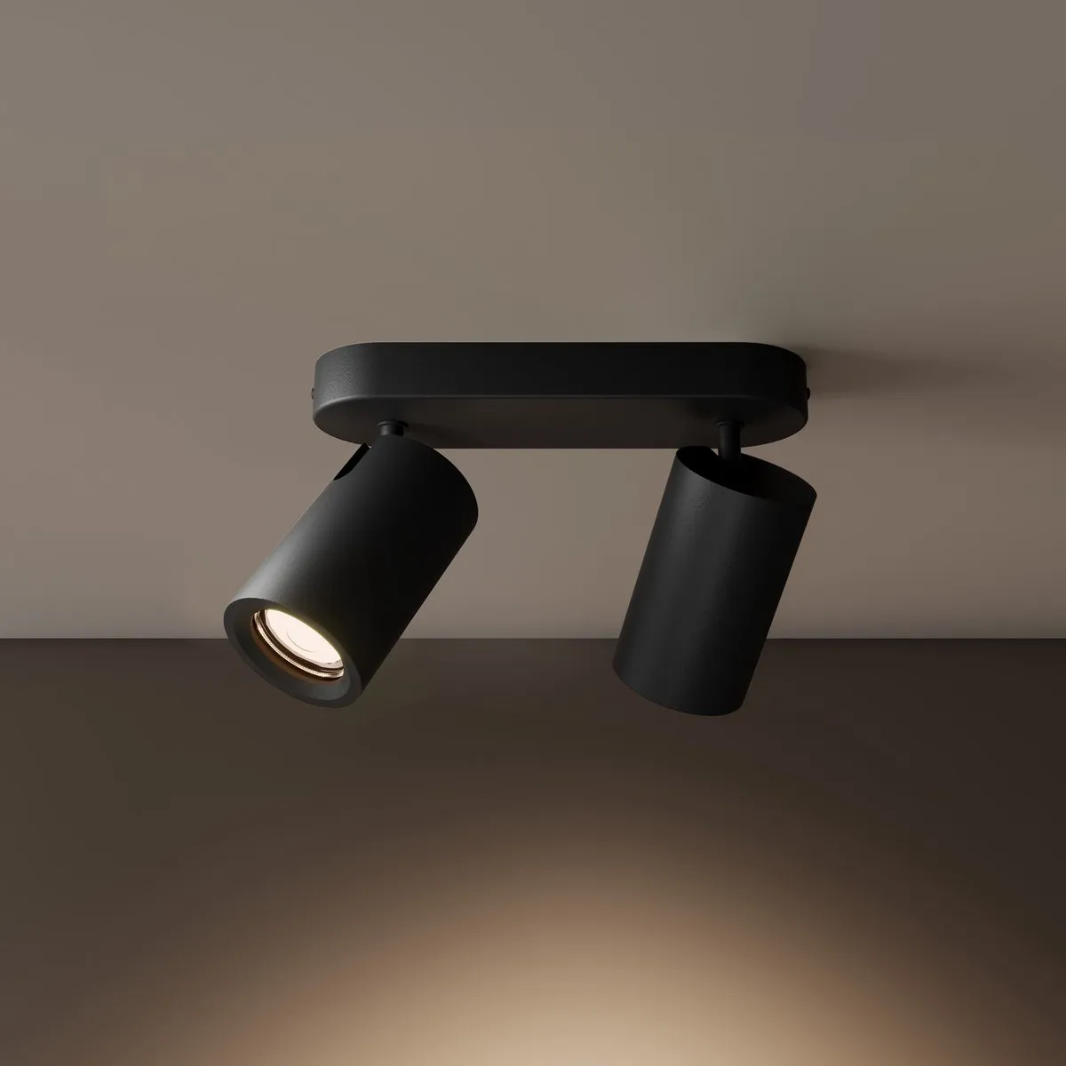 LEDVION LED Plafondspot 2x3W 4000K Zwart - Dimbaar