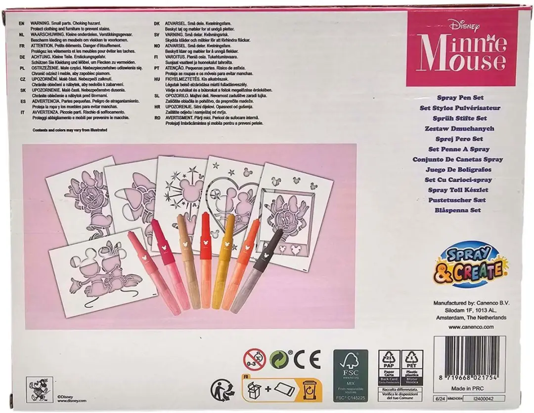 Disney Minnie Mouse Spray Pen Set - 7 Stuks - afbeelding 5 van 6