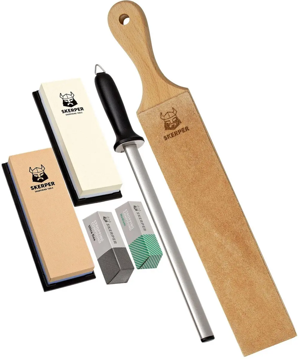 Skerper Basic Slijppakket met Stropping Paddle en Compounds