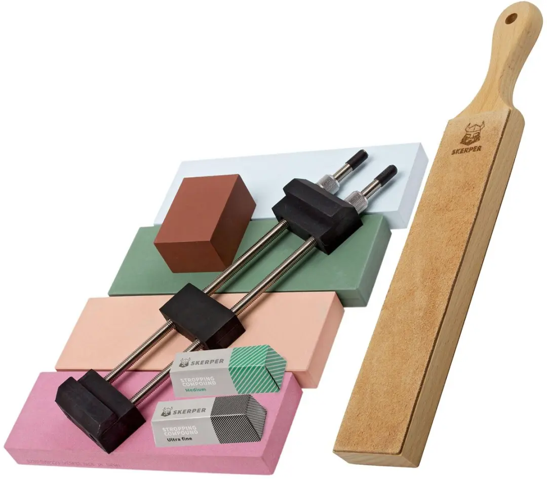 Skerper Professional Slijppakket met Stropping Paddle & Compounds