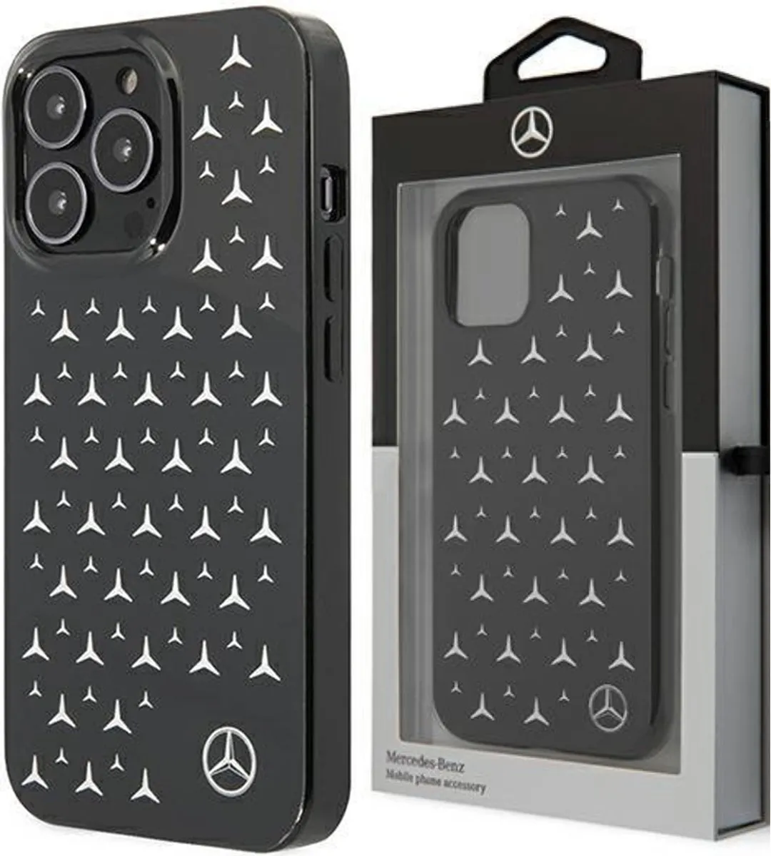 Mercedes-Benz iPhone 13 Pro Backcase - Effen Zwart - afbeelding 2 van 6