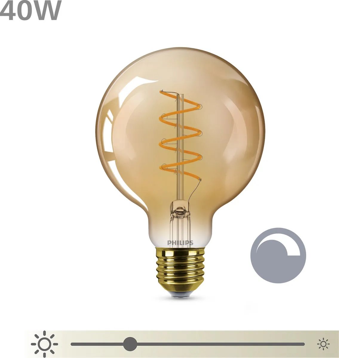 Philips LED Globe Spiraal Goud 5.5W E27 - 2200K