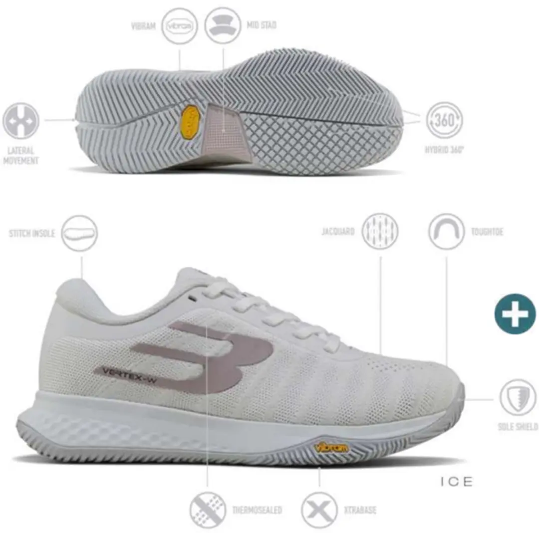 Bullpadel Vertex Vibram W 26i Dames Padelschoen 42 - Wit