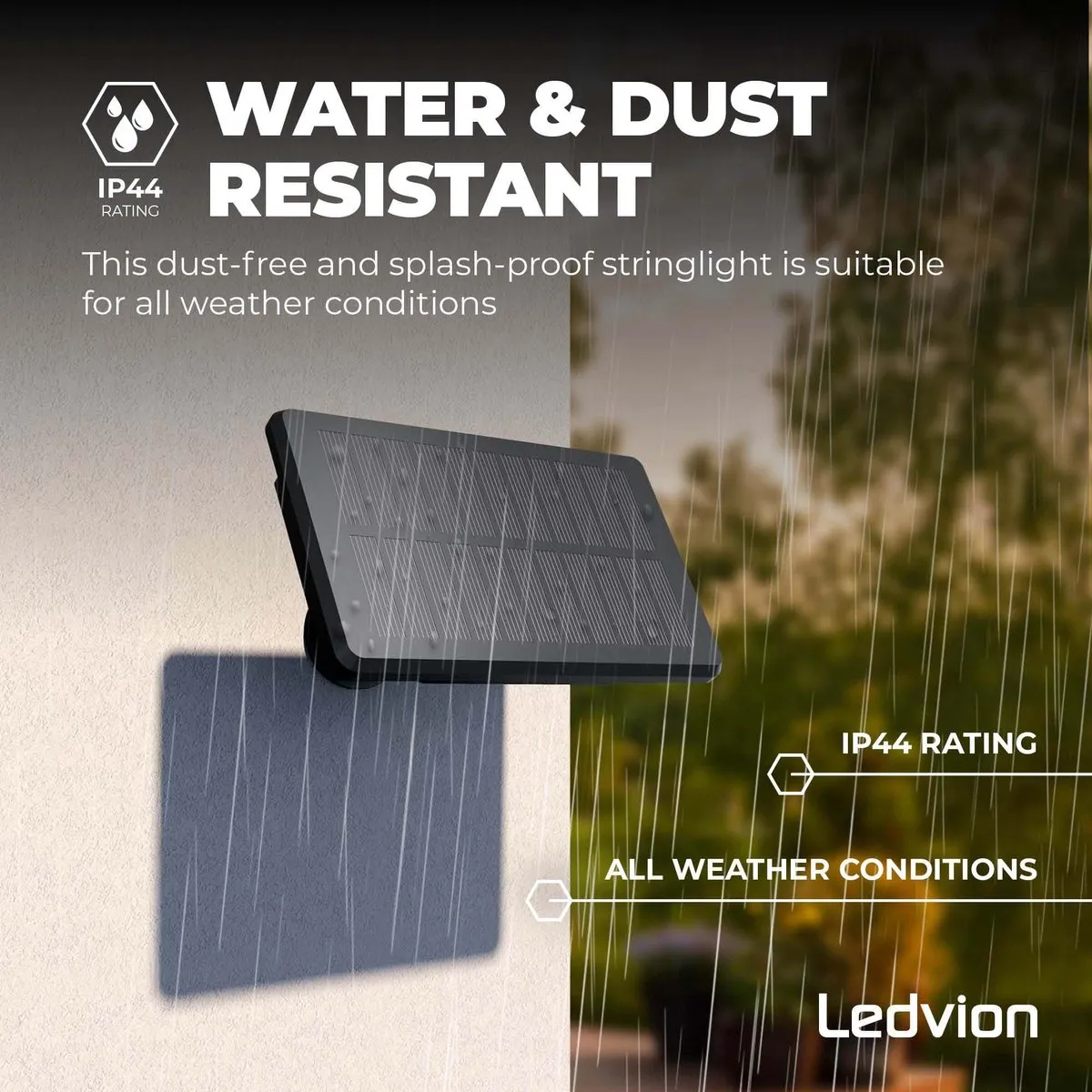 Ledvion Solar LED Paneel 30x30cm 1.5W - IP44