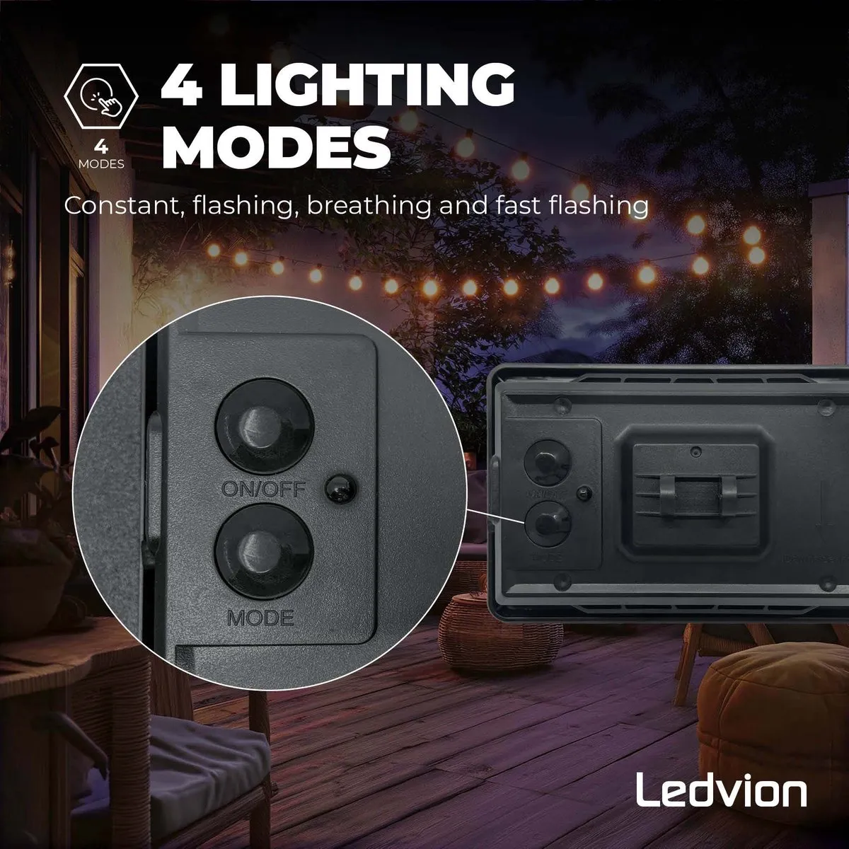 Ledvion Solar LED Paneel 30x30cm 1.5W - IP44