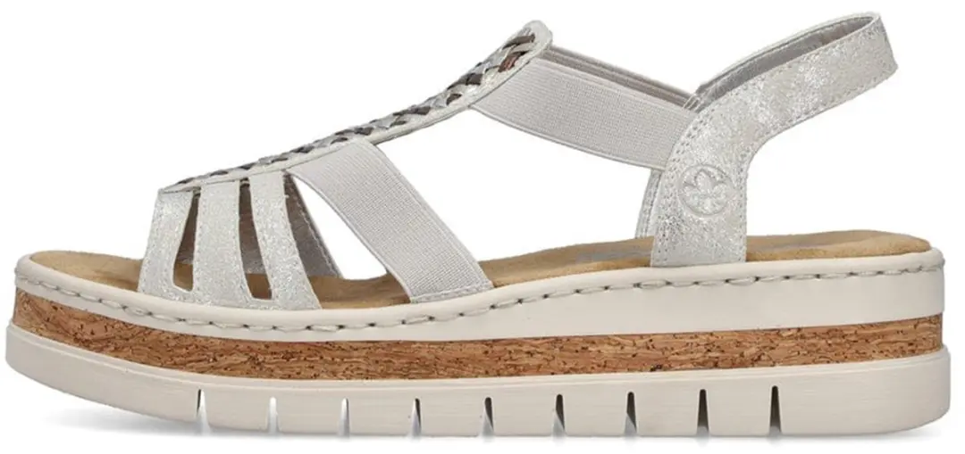 Rieker V4918 Dames Sandalen - Zilver - Maat 43 - afbeelding 4 van 6