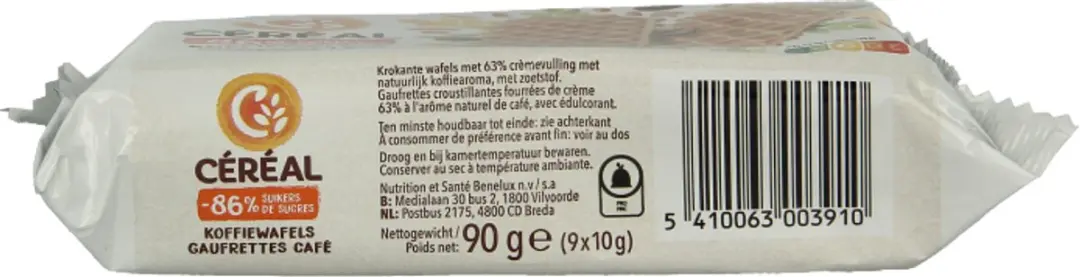 Cereal Koffiewafels Minder Suiker 90g