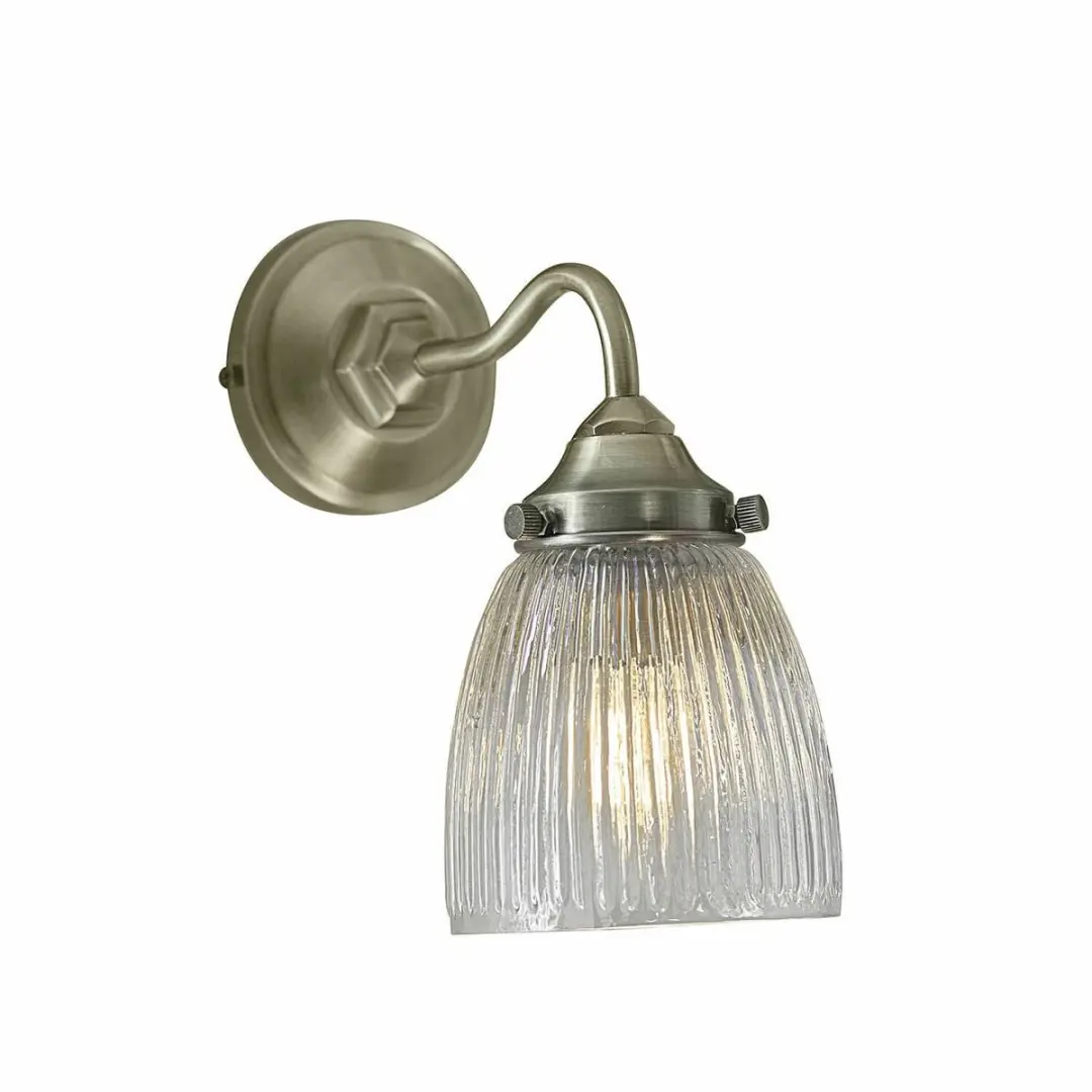LOBERON Wandlamp Tanaelva antiekmessing/helder