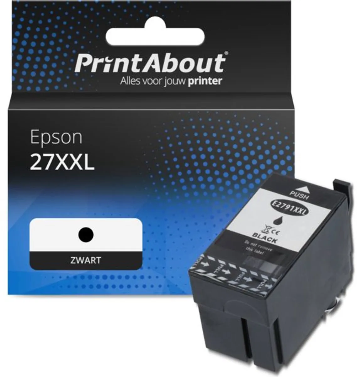 PrintAbout Inktcartridge T27914010 Zwart - 2500 pagina's - Epson