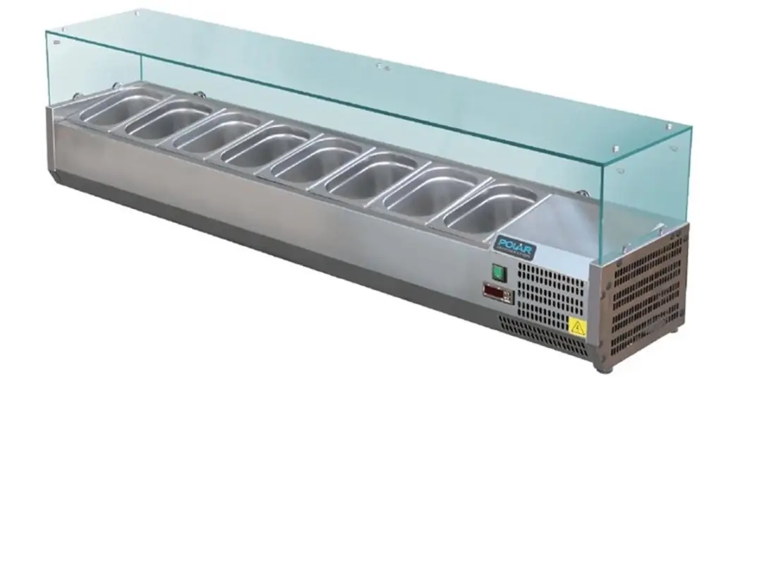 Polar G-serie opzetkoelvitrine 8x GN 1/3
