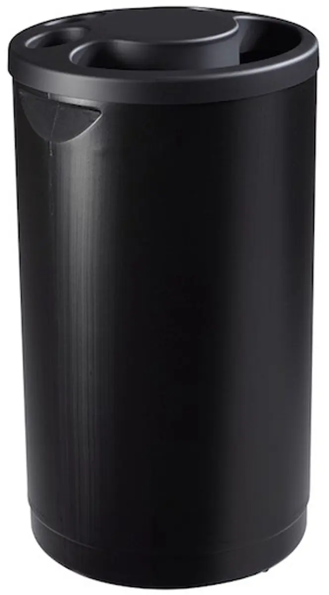 Bekerbak kunststof Multigob Green 500 bekers Ø70mm + afvalbak 25 liter zwart
