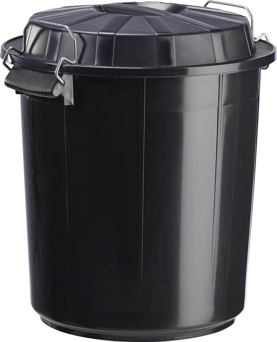 Afvalemmer Bazi 50 liter zwart