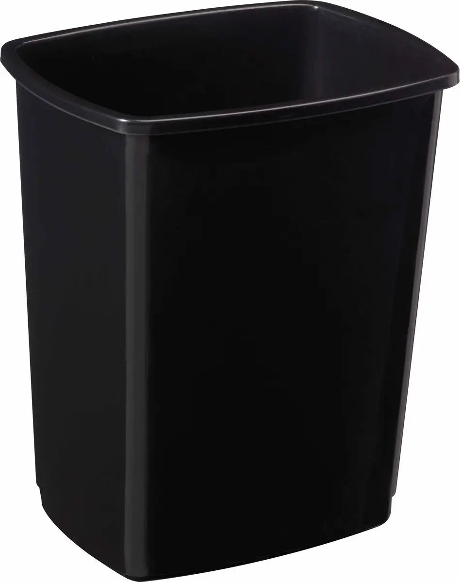 Kunststof afvalbak Clap 50 liter open, zwart