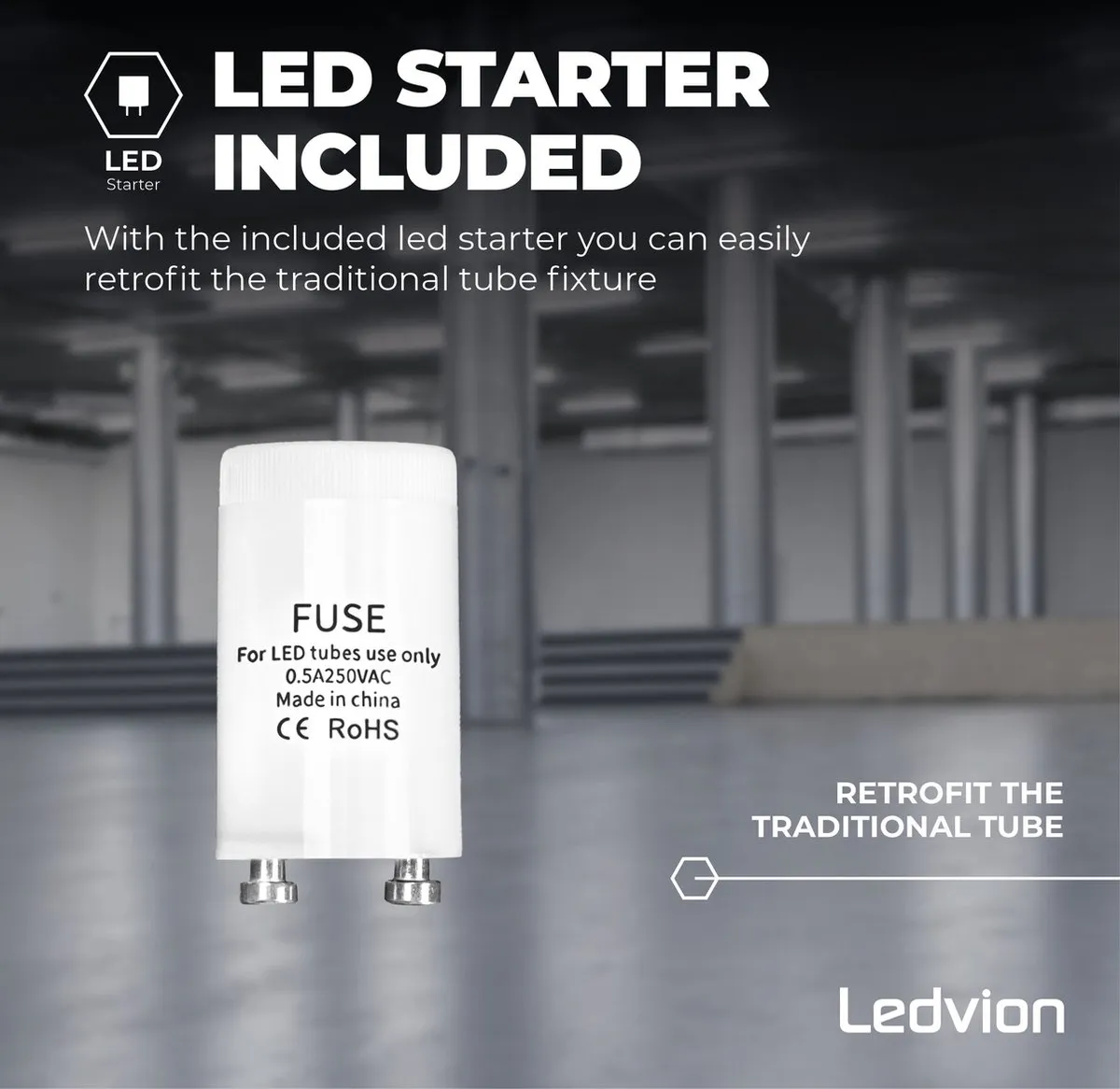 LEDVION 25X LED Tube 120cm 12W Koel Wit Mat - 25 Stuks
