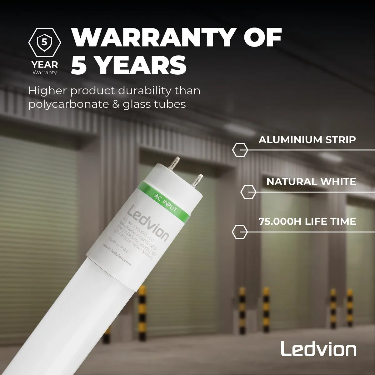 LEDVION 25x TL Buis 120cm 18W 4000K - 25 Stuks