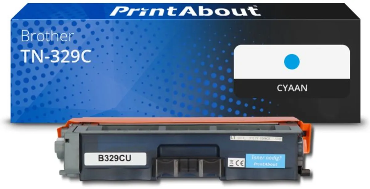 PrintAbout TN-329C-PA Toner Cyaan - 6.750 pagina's