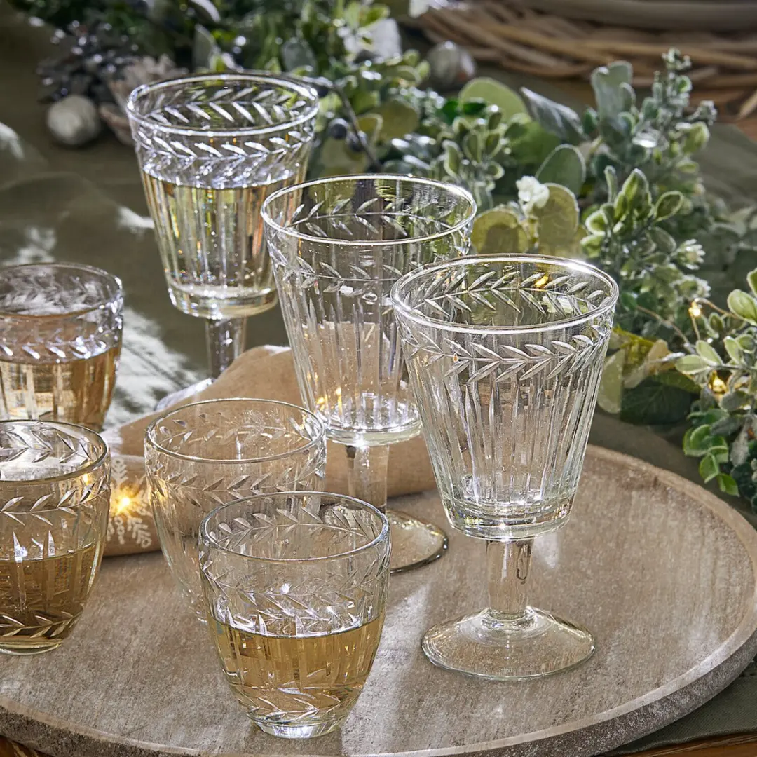 Loberon Padiès Glas Set - 12 Stuks - Ø9cm - Helder