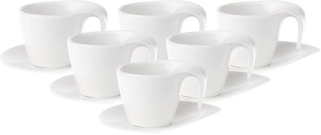 Kaffeetassen mit Untertassen Flow 200 ml Set van 6
