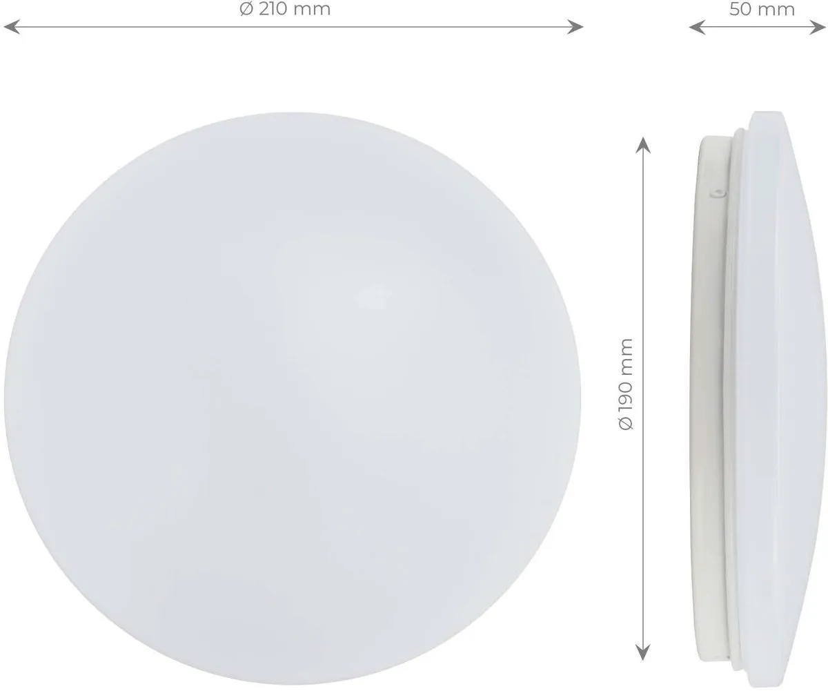 LEDVION LED Plafondlamp Ø22cm 12W 3000K - Wit