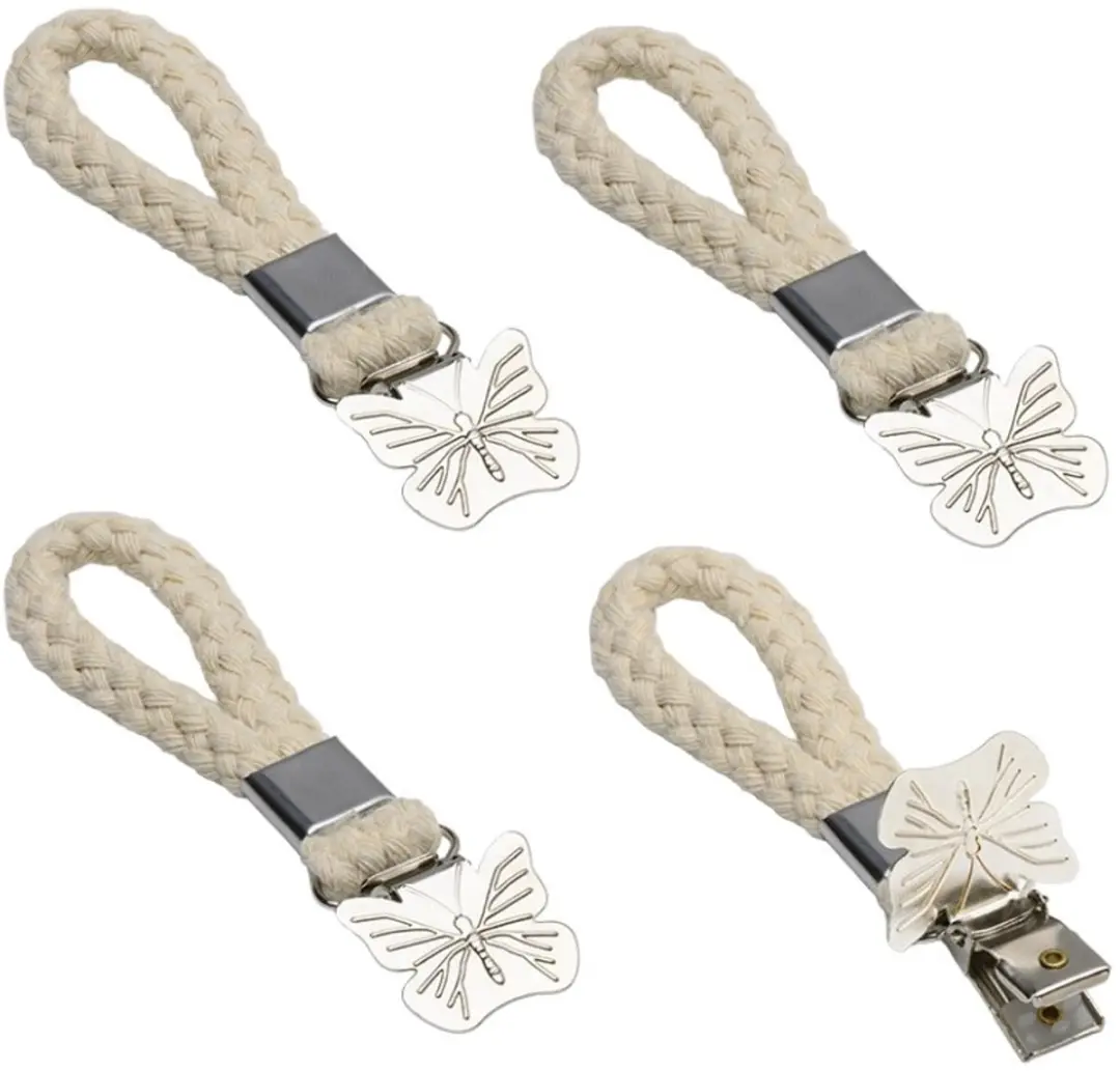 metaltex theedoekclips Schmetterling, vlinder design, katoenkoord, 4 stuks