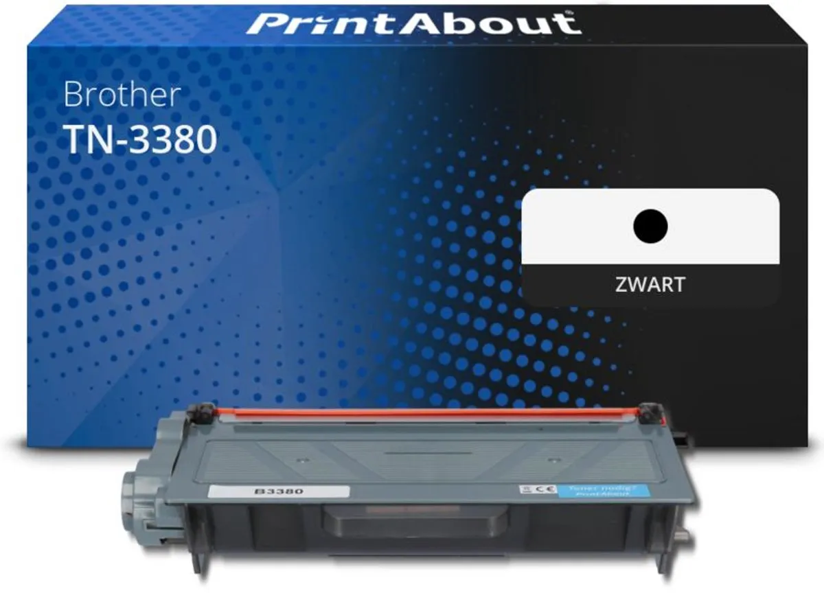 PrintAbout Brother TN-3380 Toner - Zwart - 9.000 pagina's