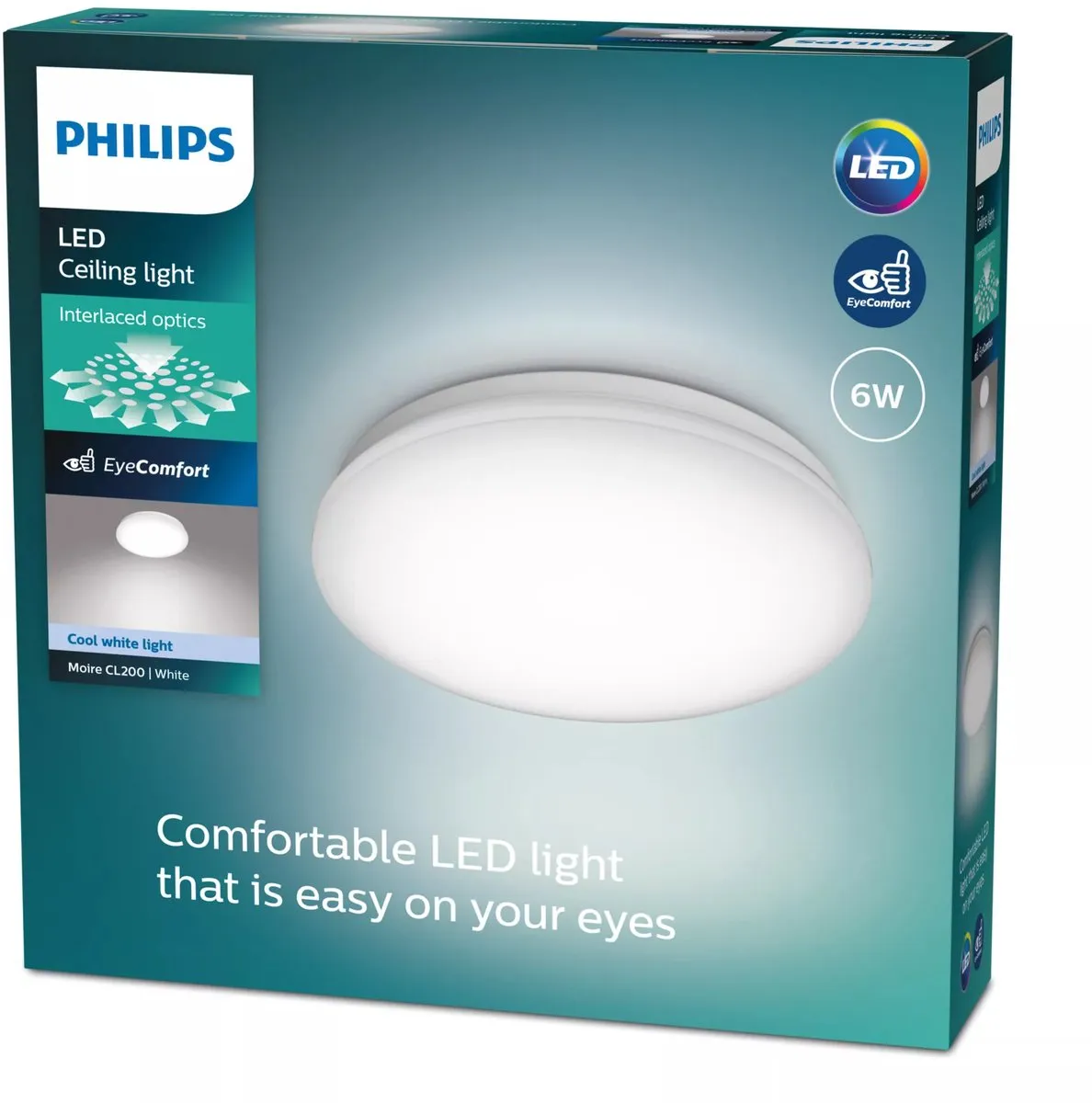 Philips Moire Plafondlamp 22cm - Koelwit 2700K