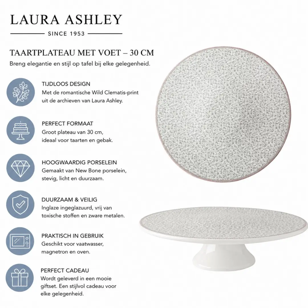 Laura Ashley Taartplateau met voet