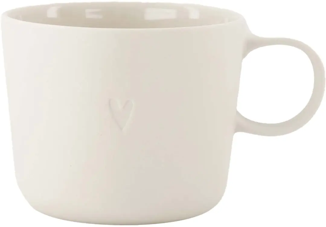 Zusss Cappuccino Mug Heart Keramiek Sand