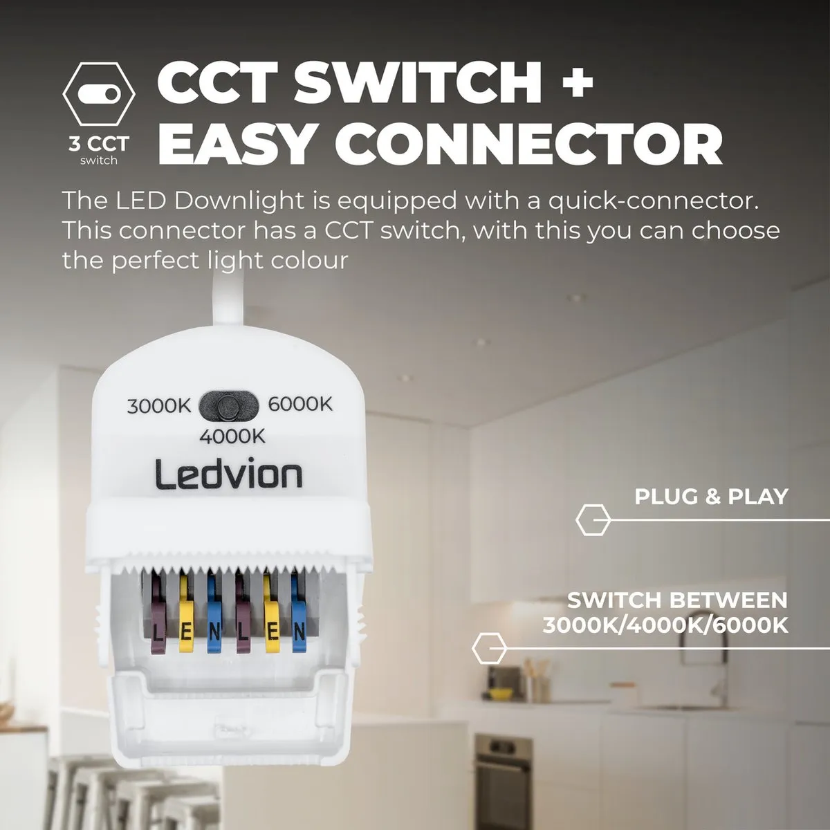 Ledvion 3X Inbouwspot Wit 7W IP65 - 3000K