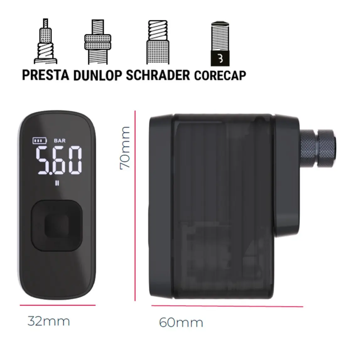 BBB BarBank BMP-201 Elektrische Fietspomp - 8 BAR - Zwart