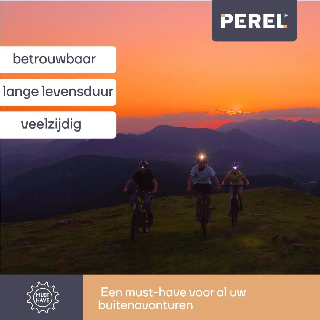 Perel EHL7N Ledhoofdlamp - 3 Witte LED's - 3 Lichtmodi - Zwart - afbeelding 6 van 6