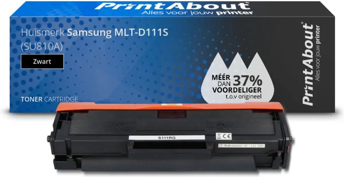 PrintAbout MLT-D111S Toner Zwart - 1.200 Afdrukken