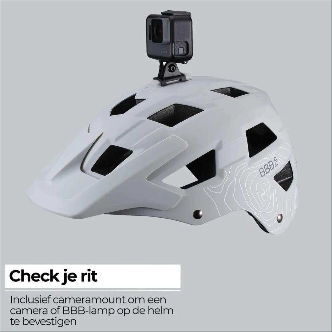 BBB Cycling MTB Helm Nanga BHE-54 - Wasbare Padding - Mat Grijs/Wit - M